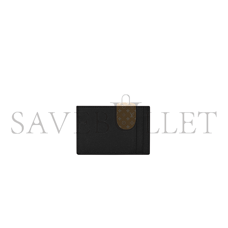 YSL UPTOWN FLAP CARD CASE IN GRAIN DE POUDRE LEATHER 5823051GF0J1000 (10.5*7*1.5cm)